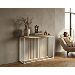 KONSOLA Z DREWNA LITEGO DĄB OLCHA JESION SKD-368